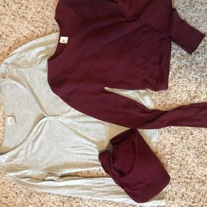 Three long sleeve shirts